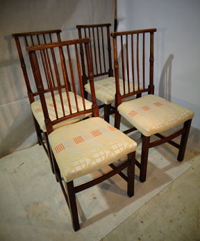 ANTIQUE ARTS & CRAFTS LIBERTY & Co SET OF OAK CHAIRS c1900